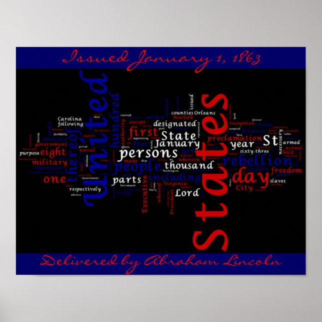 Emancipation Proclamation World Cloud Poster (Front)
