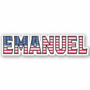 Emanuel Name Vorname USA Sticker Stickerset
