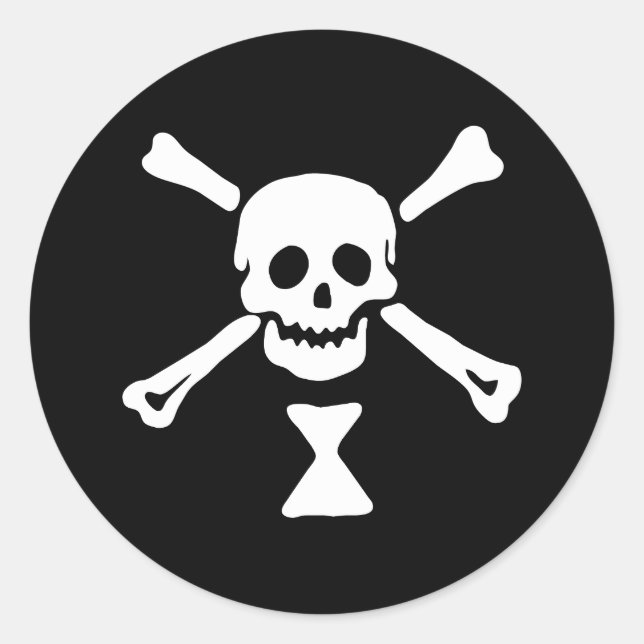 Emanuel Wynne Pirate Flag Jolly Roger Classic Round Sticker (Front)