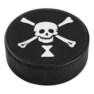 Emanuel Wynne Pirate Flag Jolly Roger Hockey Puck