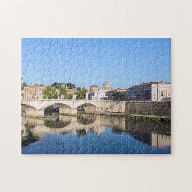 Emanuele II bridge and St. Peter's Basilica - Rome Jigsaw Puzzle (Horizontal)