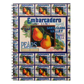 Embarcadero Pears multi print Spiral Notebook