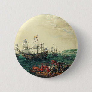 Embarkation at Margate of the Elector Palatine 6 Cm Round Badge