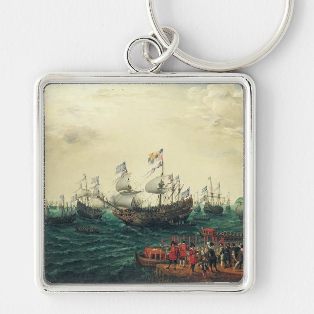 Embarkation at Margate of the Elector Palatine  Key Ring (Front)