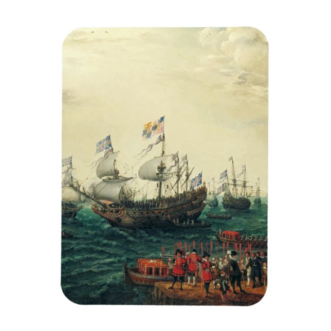 Embarkation at Margate of the Elector Palatine  Magnet (Vertical)