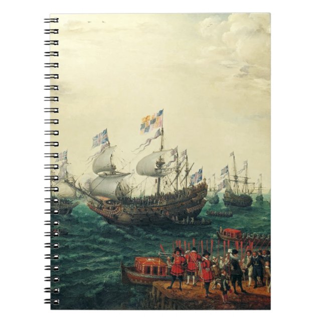 Embarkation at Margate of the Elector Palatine  Notebook (Front)