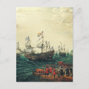 Embarkation at Margate of the Elector Palatine Postcard