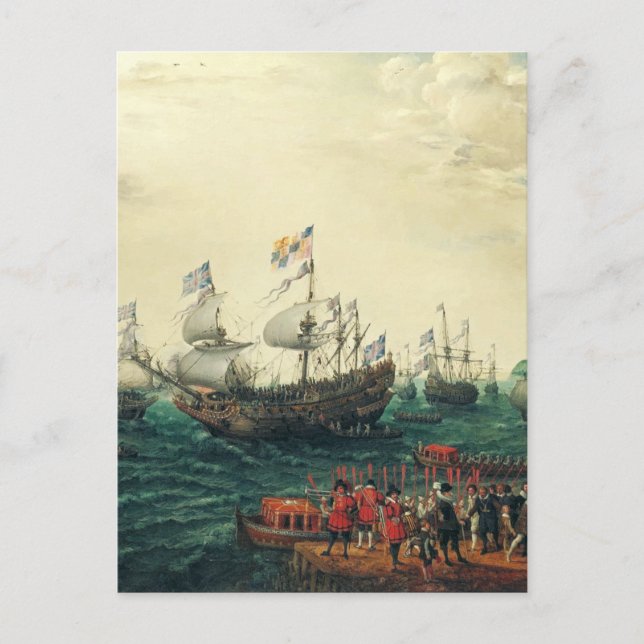 Embarkation at Margate of the Elector Palatine  Postcard (Front)