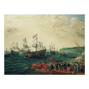 Embarkation at Margate of the Elector Palatine Poster