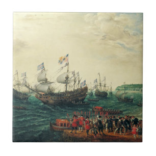 Embarkation at Margate of the Elector Palatine  Tile