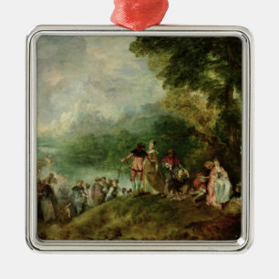 Embarkation for Cythera, 1717 Metal Tree Decoration