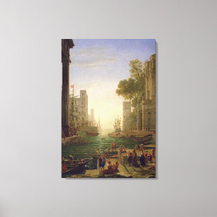 Embarkation of St. Paula Romana at Ostia, 1637-39 Canvas Print