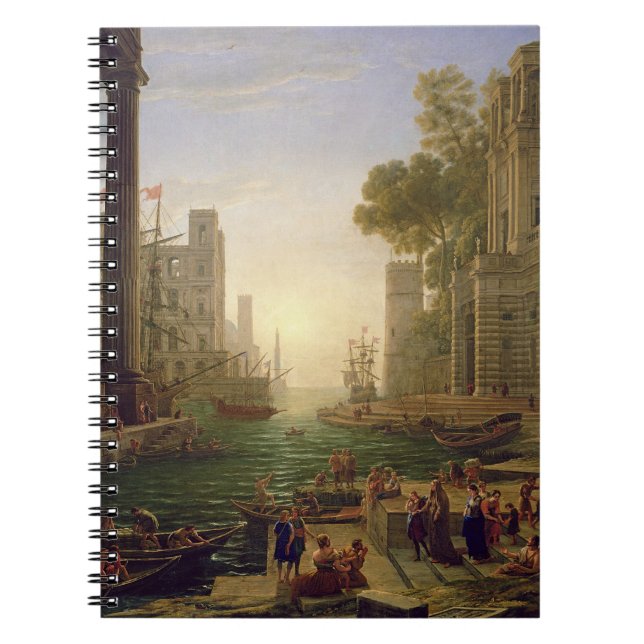 Embarkation of St. Paula Romana at Ostia, 1637-39 Spiral Notebook (Front)