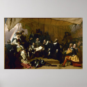 Embarkation of the Pilgrims Poster