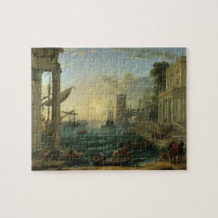 Embarkation of the Queen of Sheba - Claude Lorrain Jigsaw Puzzle