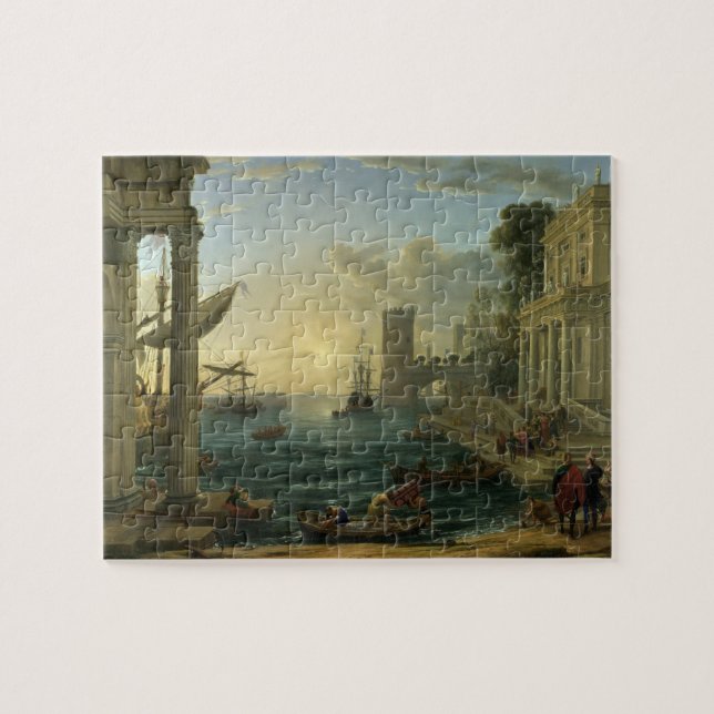 Embarkation of the Queen of Sheba - Claude Lorrain Jigsaw Puzzle (Horizontal)