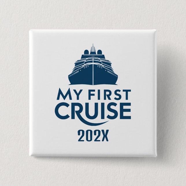 Embarking on My First Cruise Custom  15 Cm Square Badge (Front)
