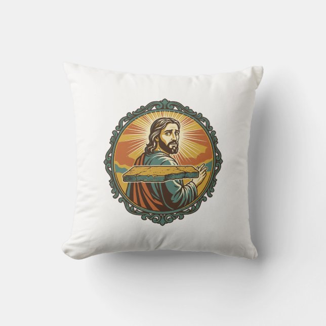 Embarrassed Jesus Tripping Flat Surface Public Clu Cushion (Front)