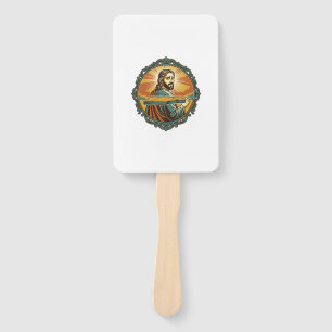 Embarrassed Jesus Tripping Flat Surface Public Clu Hand Fan