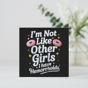 Embarrassing Hemorrhoids Inappropriate Adult Humor Invitation