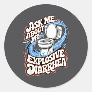 Embarrassing Inappropriate Humor Classic Round Sticker