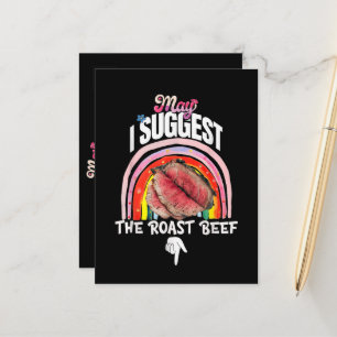 Embarrassing May I Suggest The Roast Beef Announcement Postcard