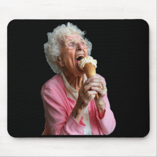 Embarring Old Ladies Meme Grandma Grandmother Gran Mouse Pad