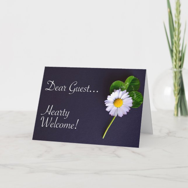 Embassy Welcome Guest Flower Card (Front)
