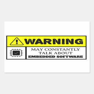 embedded engineer rectangular sticker