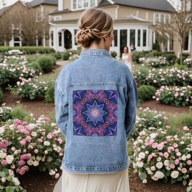EMBEISHED STAR MOTIF DENIM JACKET (Wedding Back)