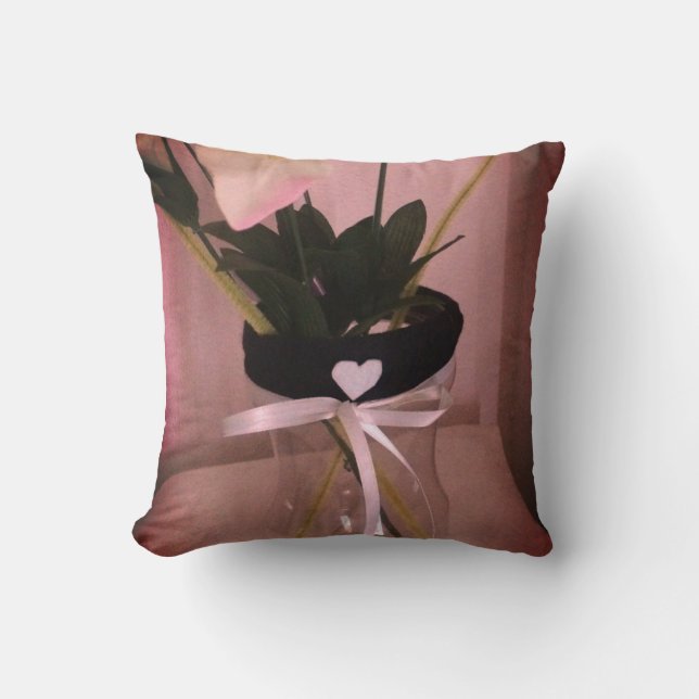 Embellished Flower Abstract Cushion (Front)