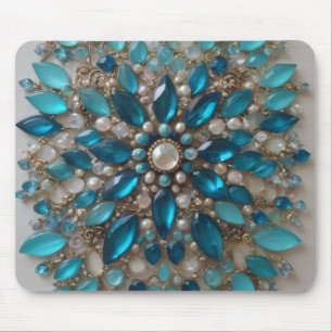Embellished glass and stone Mousepad 4