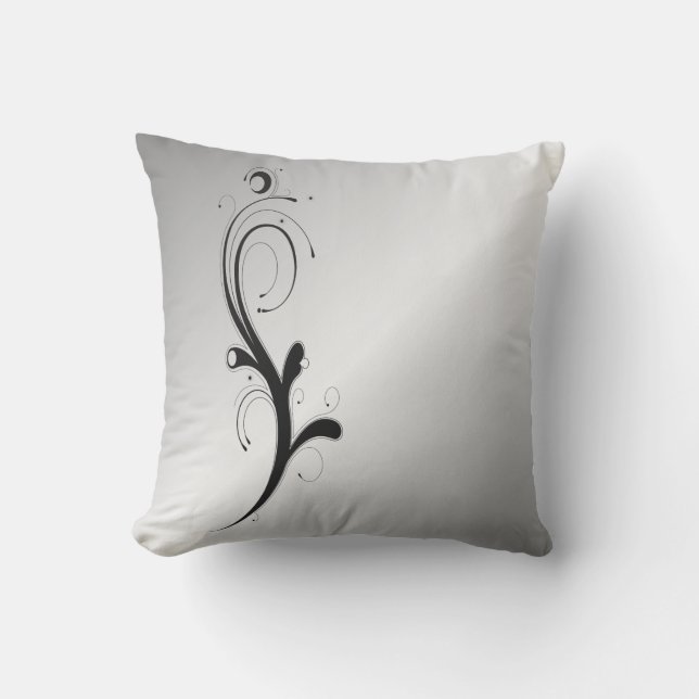Embellished Silver Outdoor Cushion (Front)