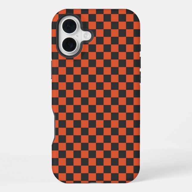 Ember and ash checkerboard pattern iPhone case (Back)