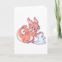 Ember and the Melting Snow Dragon Winter Card