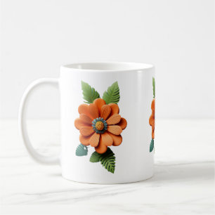 Ember Blossom Petals of Dawn Sunfire Bloom Autumn Coffee Mug