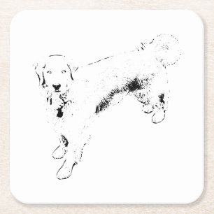 Ember-Evening Watch Square Paper Coaster