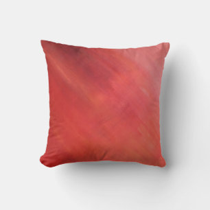 Ember Glow Haze red acrylic painting throw pillow