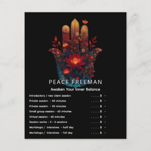 Ember Lotus Hamsa Hand Design Flyer