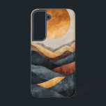 Ember Mountain Glow Phone Case<br><div class="desc">Glowing hills bask under the amber sun in this dramatic and powerful mountain silhouette.</div>