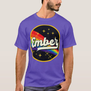 Ember Rainbow In Space Vintage Style T-Shirt