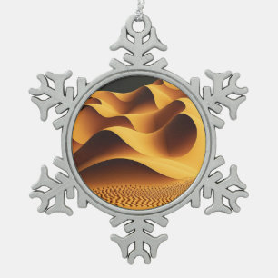 Ember Valleys Snowflake Pewter Christmas Ornament