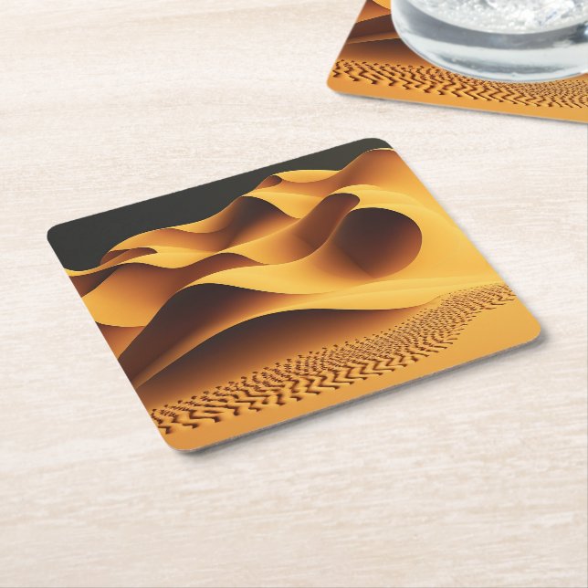 Ember Valleys Square Paper Coaster (Angled)