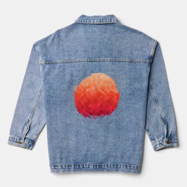 Emberblush Rise Denim Jacket (Back)