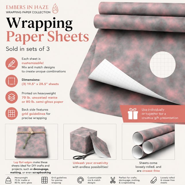 Embers in Haze Wrapping Paper Sheet (Creator Uploaded)