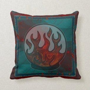 Embers Mixed Media Abstract Cushion