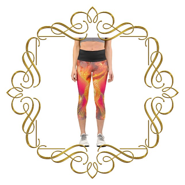 Embers of Vitality: Unleashing the Fire of Life Capri Leggings (Creator Uploaded)