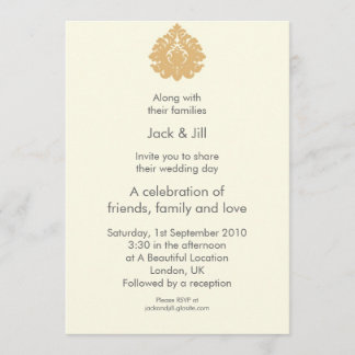 Emblem (gold) 5x7 invitation