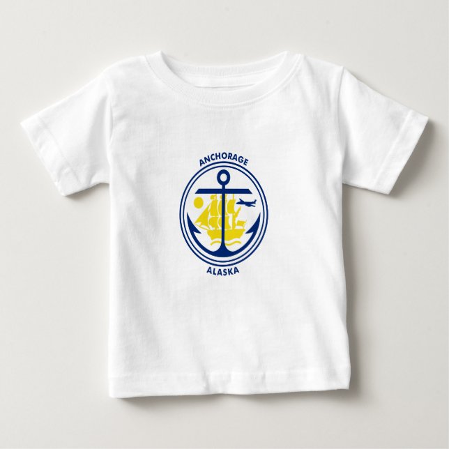Emblem of Anchorage, Alaska Baby T-Shirt (Front)