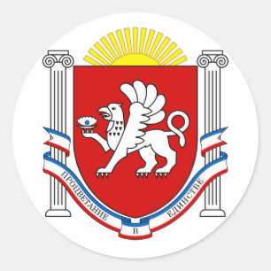 Emblem of Crimea Classic Round Sticker